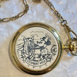 Mickey Mouse "Steamboat Willie" pocket watch w. box